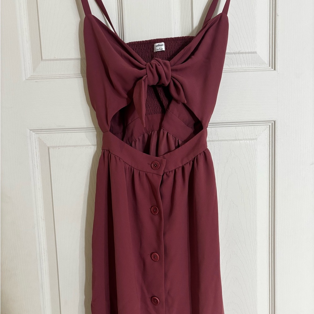 Wilfred Burgundy Midi Dress